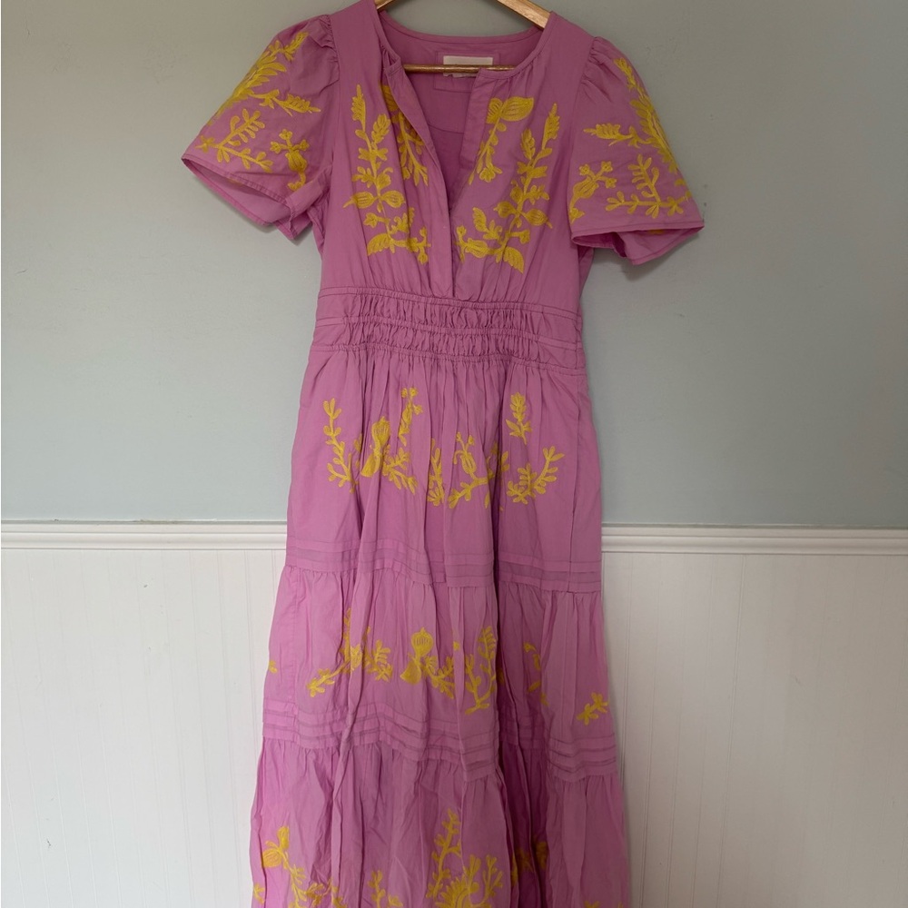 Anthropologie Embroidered Maxi Dress